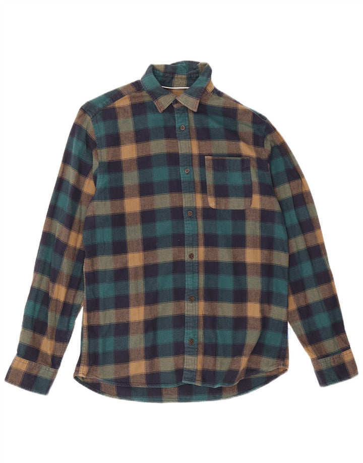 Jack & Jones Mens Flannel Shirt Small Multicoloured Check Cotton