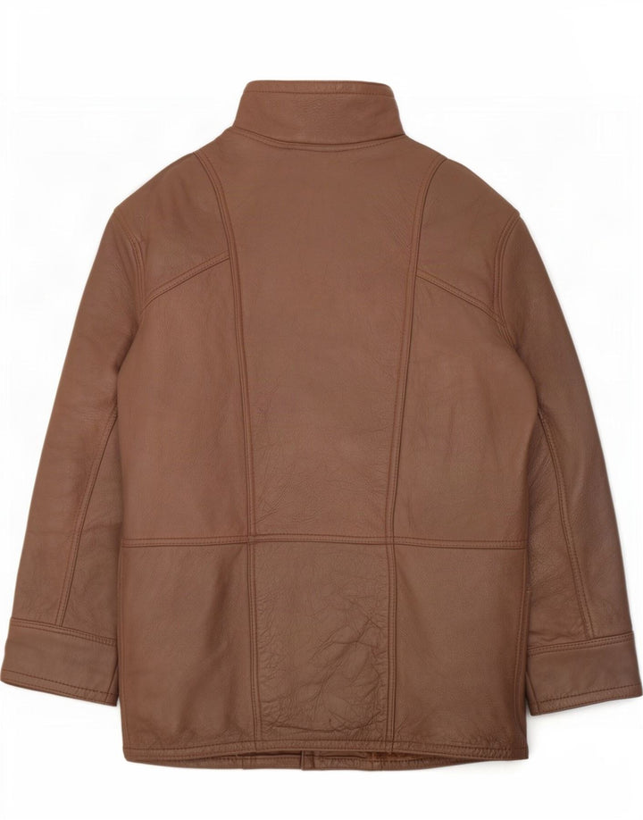 Vintage Womens Shearling Jacket UK 14 Medium Brown