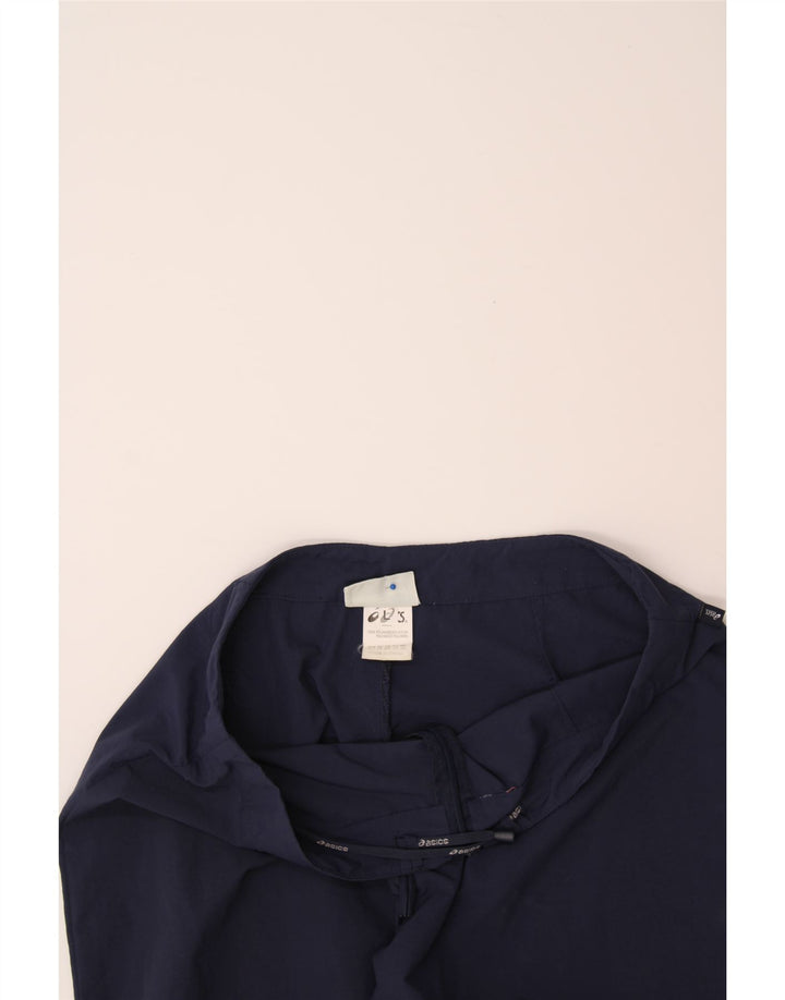 ASICS Womens Capri Tracksuit Trousers UK 14 Large Navy Blue Polyamide Vintage Asics and Second-Hand Asics from Messina Hembry 