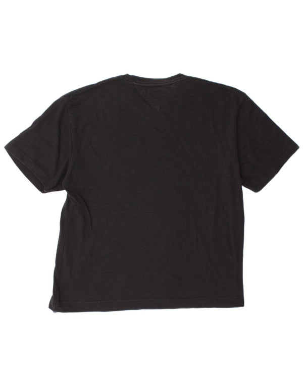 Tommy Hilfiger Mens Graphic T-Shirt Top Large Black Cotton