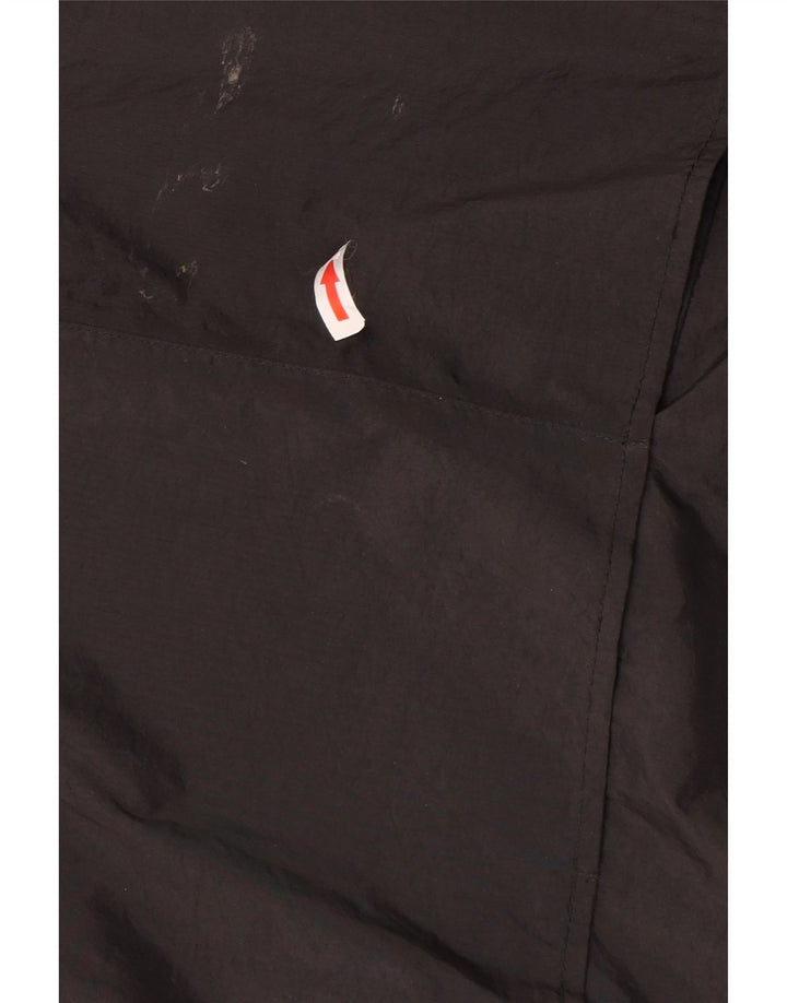 K-Way Girls Hooded Windbreaker Coat 8-9 Years Black Polyester