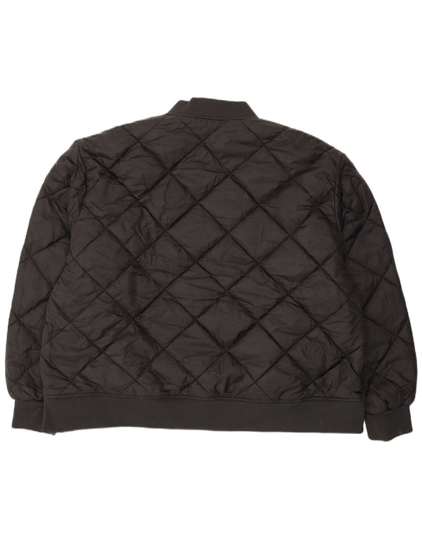 DICKIES Mens Quilted Jacket UK 48 4XL Black Nylon