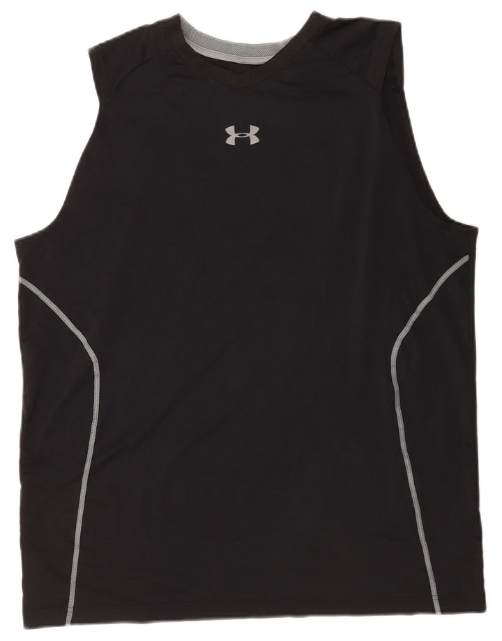 Under Armour Mens Vest Top XL Black Polyester