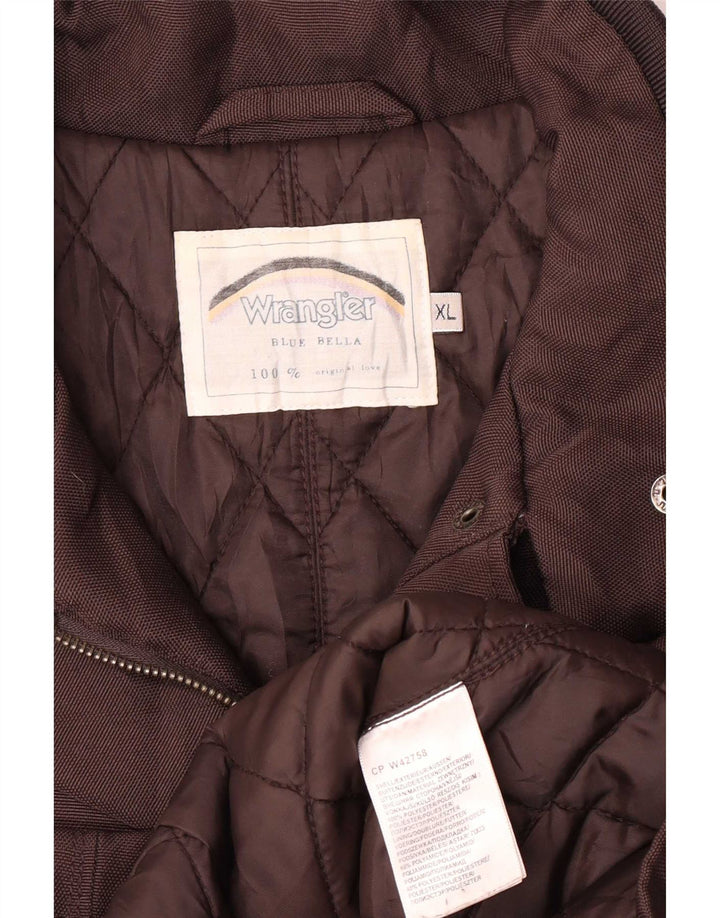Wrangler Womens Military Jacket UK 18 XL Brown Polyester