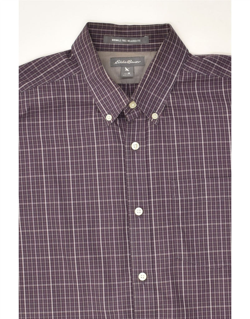 EDDIE BAUER Mens Relaxed Fit Shirt Medium Purple Check Cotton | Vintage Eddie Bauer | Thrift | Second-Hand Eddie Bauer | Used Clothing | Messina Hembry 