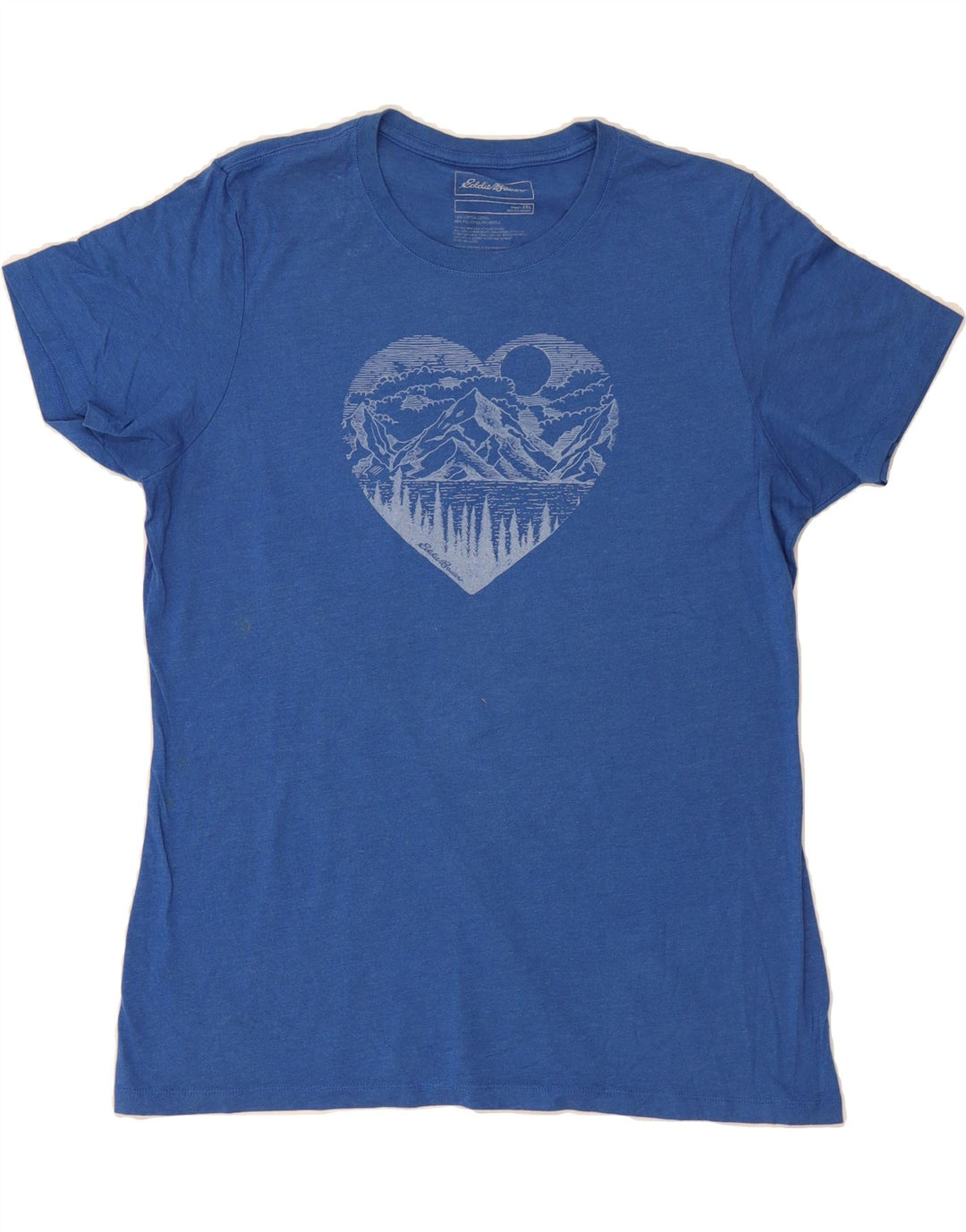 EDDIE BAUER Womens Graphic T-Shirt Top UK 20 2XL Blue Vintage Eddie Bauer and Second-Hand Eddie Bauer from Messina Hembry 