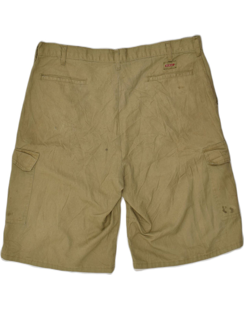 DICKIES Mens Cargo Shorts XL W38  Khaki Polyester | Vintage Dickies | Thrift | Second-Hand Dickies | Used Clothing | Messina Hembry 