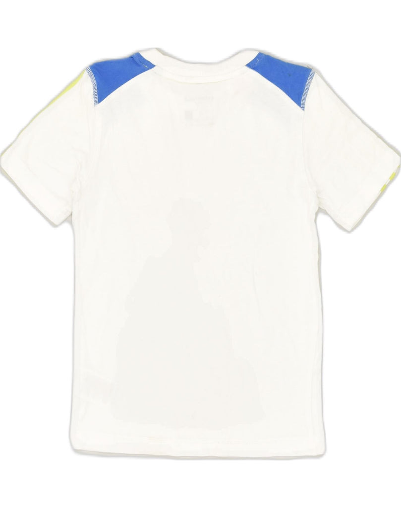 ADIDAS Boys T-Shirt Top 7-8 Years White Colourblock Cotton | Vintage Adidas | Thrift | Second-Hand Adidas | Used Clothing | Messina Hembry 