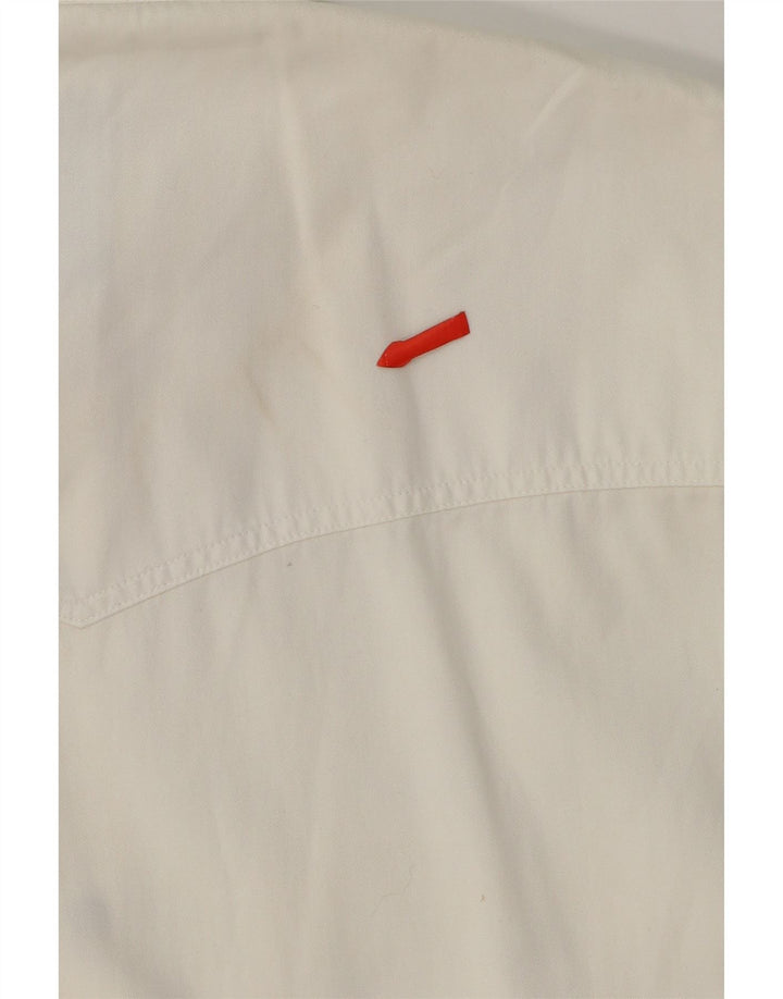 KANTAROS Mens Denim Shirt Medium White Cotton Vintage Kantaros and Second-Hand Kantaros from Messina Hembry 