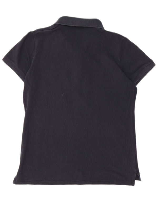 GANT Womens Polo Shirt UK 14 Large Navy Blue Cotton