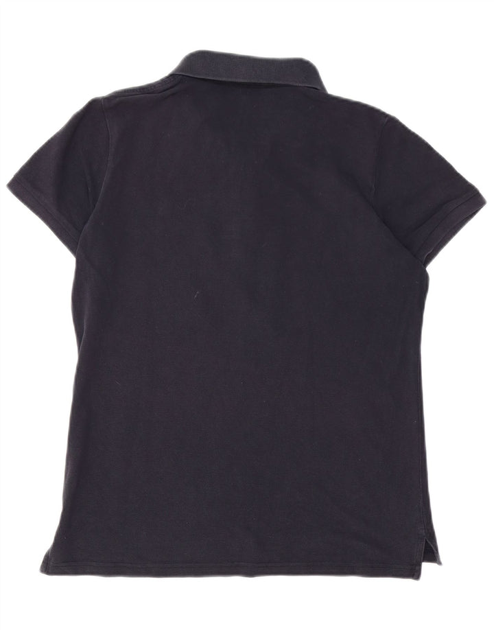 GANT Womens Polo Shirt UK 14 Large Navy Blue Cotton