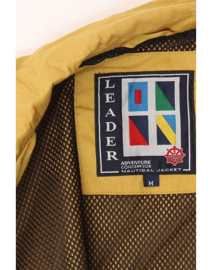 Leader Mens Bomber Jacket UK 38 Medium Yellow