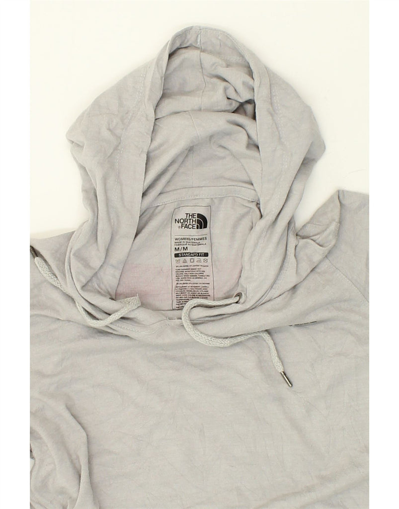 THE NORTH FACE Womens Graphic Standard Fit Hoodie Jumper UK 12 Medium Grey | Vintage The North Face | Thrift | Second-Hand The North Face | Used Clothing | Messina Hembry 