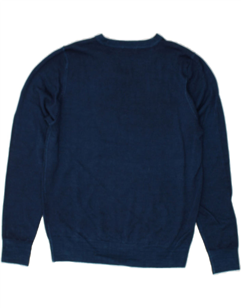 SUN68 Boys V-Neck Jumper Sweater 11-12 Years Blue Wool | Vintage Sun68 | Thrift | Second-Hand Sun68 | Used Clothing | Messina Hembry 