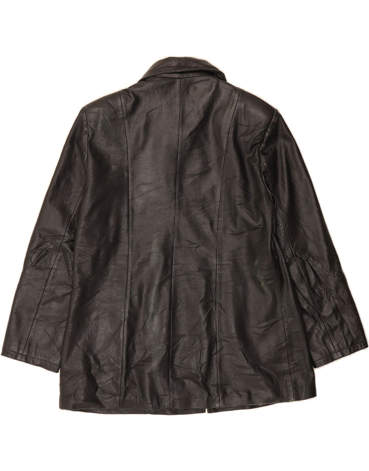 VINTAGE Mens Leather Jacket UK 40 Large Black Leather Vintage Vintage and Second-Hand Vintage from Messina Hembry 