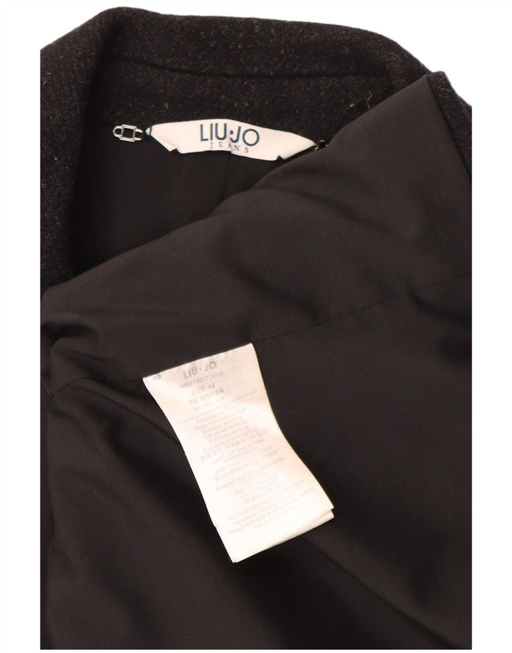 Liu Jo Womens Overcoat IT 44 Medium Black Wool