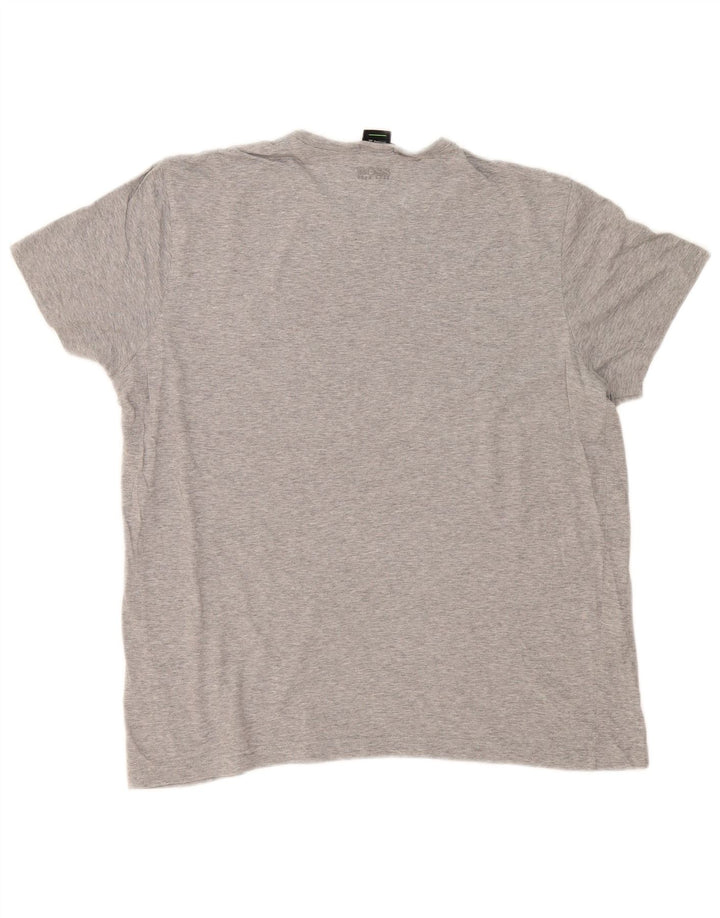 Hugo Boss Mens Regular Fit Graphic T-Shirt Top Large Grey Cotton