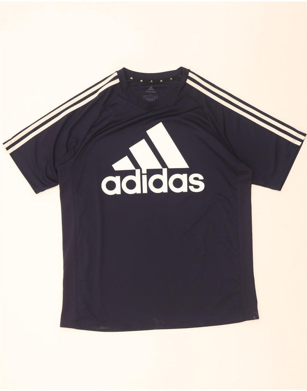 Adidas Mens Aeroready Graphic T-Shirt Top Large Navy Blue