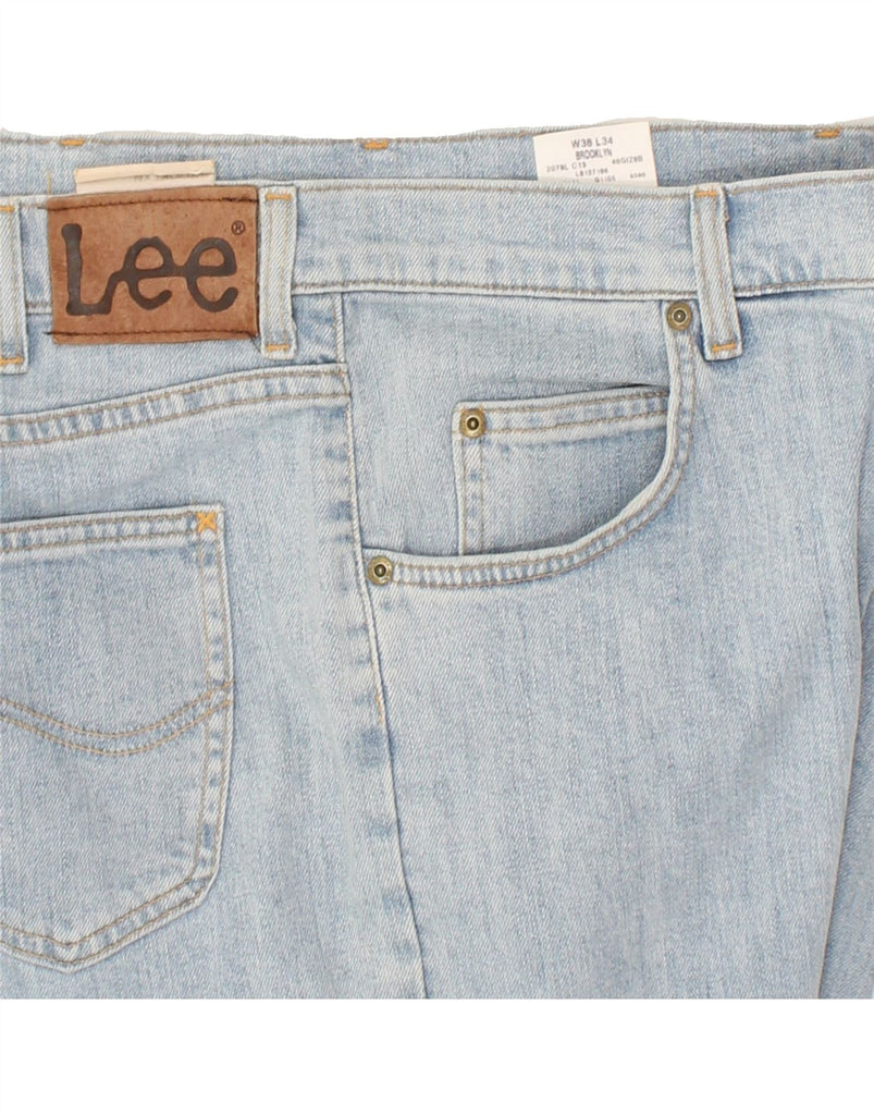 LEE Mens Brooklyn Straight Jeans W38 L33 Blue Cotton | Vintage Lee | Thrift | Second-Hand Lee | Used Clothing | Messina Hembry 