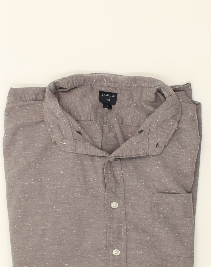 J. CREW Mens Shirt Large Grey Cotton | Vintage J. Crew | Thrift | Second-Hand J. Crew | Used Clothing | Messina Hembry 