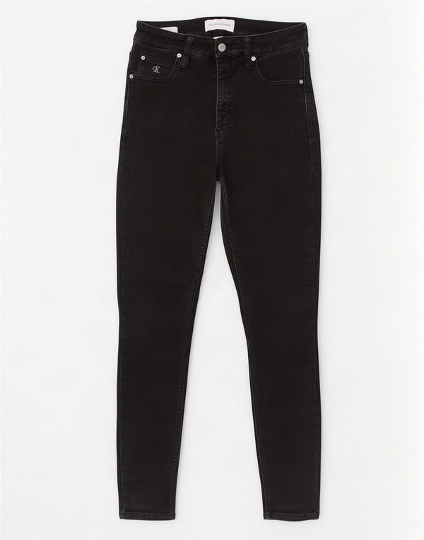 Calvin Klein Mens High Rise Skinny Jeans W30 L30 Black Cotton