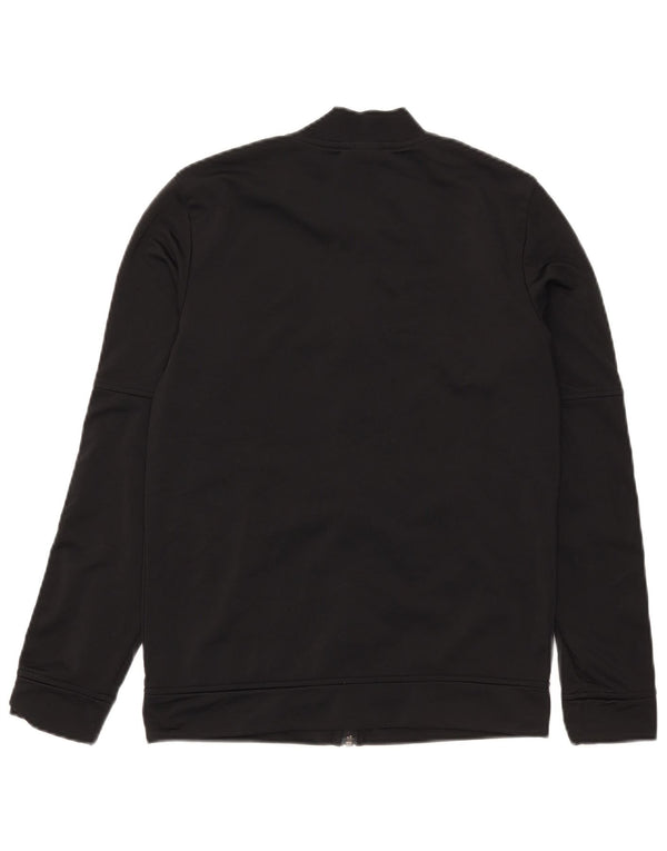 Adidas Womens Tracksuit Top Jacket UK 12/14 Medium Black Polyester