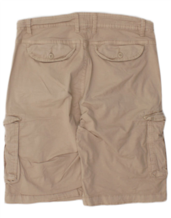 Jack & Jones Mens Cargo Shorts Small W29 Beige Cotton