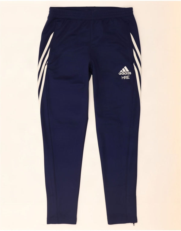 Adidas Mens Climalite Tracksuit Trousers Medium Navy Blue Polyester