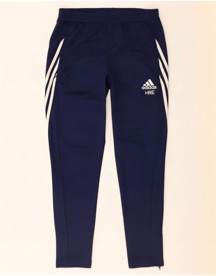 Adidas Mens Climalite Tracksuit Trousers Medium Navy Blue Polyester