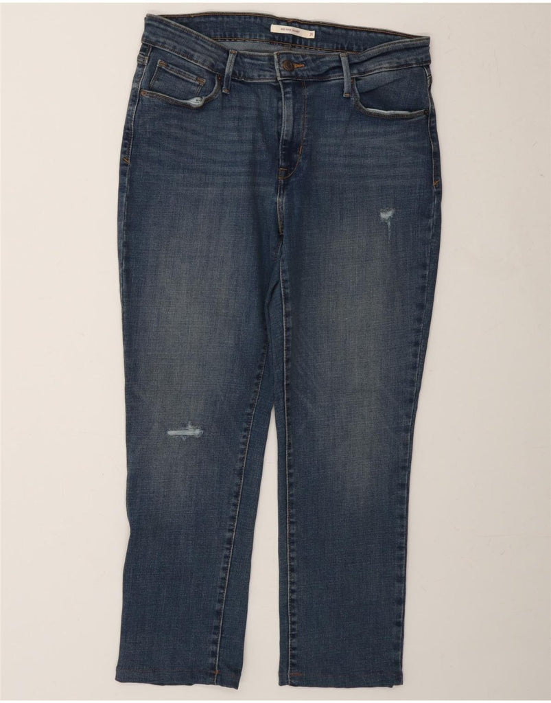 LEVI'S Womens Crop Mid Rise Skinny Jeans W31 L26  Blue Cotton Vintage Levi's and Second-Hand Levi's from Messina Hembry 