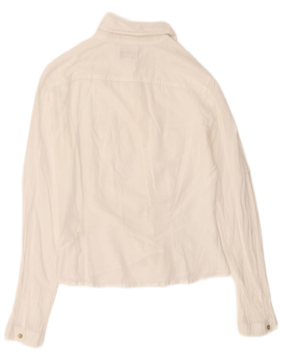 Diesel Womens Shirt UK 14 Medium White Cotton