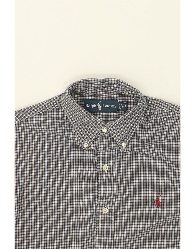 POLO RALPH LAUREN Mens Shirt Small Grey Check Cotton | Vintage Polo Ralph Lauren | Thrift | Second-Hand Polo Ralph Lauren | Used Clothing | Messina Hembry 