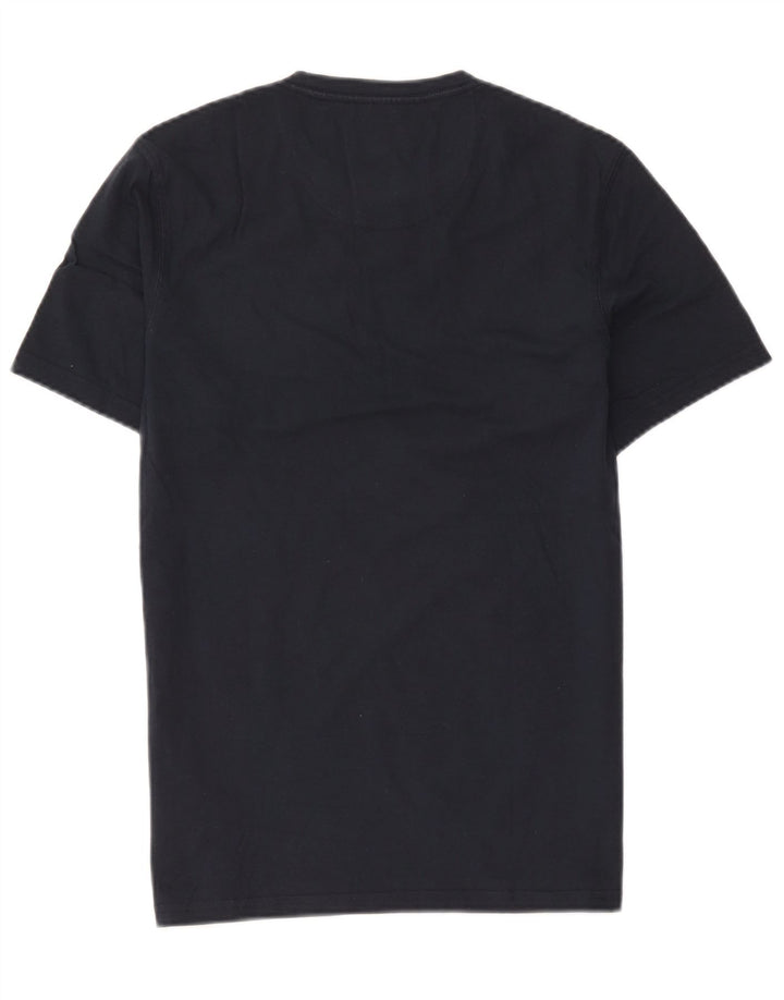 Barbour Mens Tailored Fit Graphic T-Shirt Top Medium Navy Blue Cotton