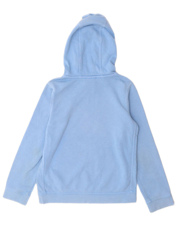 Nike Boys Hoodie Jumper 10-11 Years Medium Blue Cotton