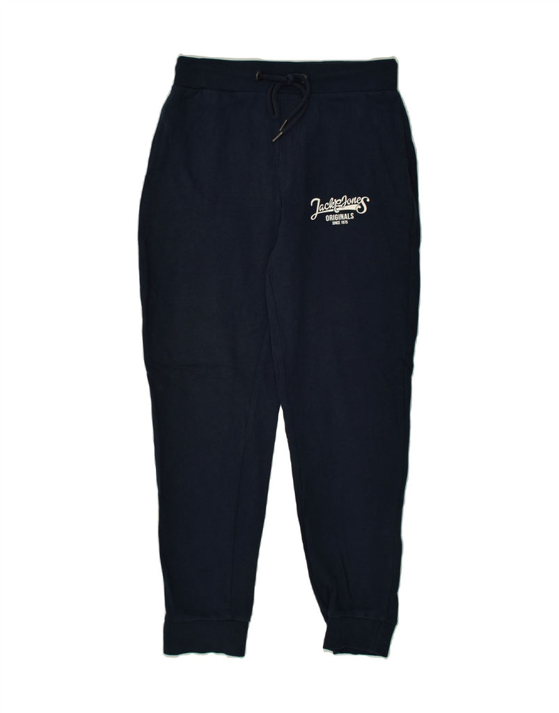 JACK & JONES Womens Tracksuit Trousers Joggers W30 Medium Navy Blue Cotton | Vintage Jack & Jones | Thrift | Second-Hand Jack & Jones | Used Clothing | Messina Hembry 