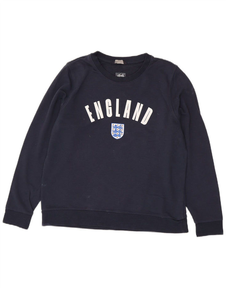 Marks & Spencer Womens England Sweatshirt Jumper UK 16 Large Navy Blue