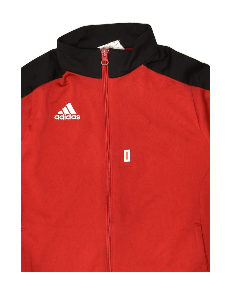 ADIDAS Boys Tracksuit Top Jacket 9-10 Years Medium  Red Colourblock | Vintage Adidas | Thrift | Second-Hand Adidas | Used Clothing | Messina Hembry 