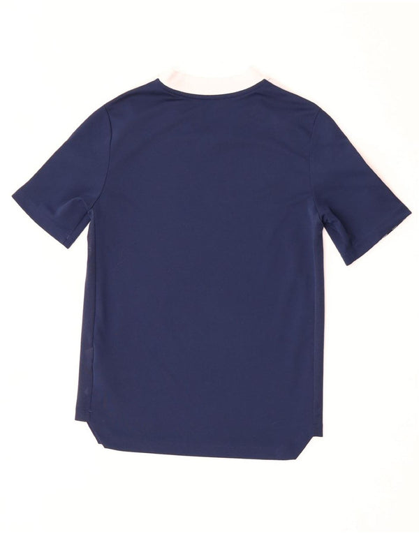 Adidas Boys Aeroready T-Shirt Top 11-12 Years Navy Blue Colourblock