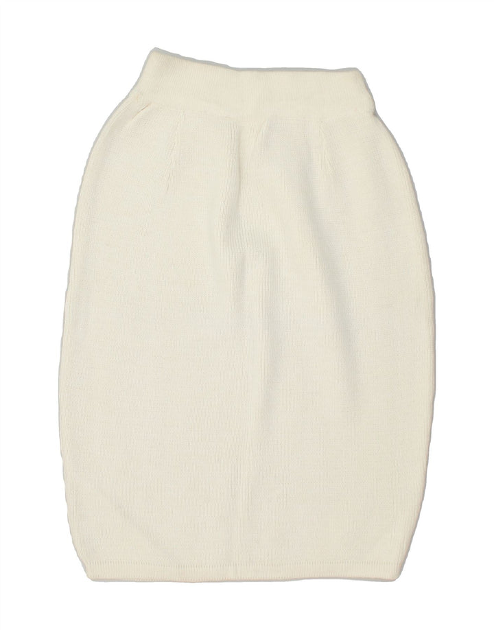 VINTAGE Womens Bubble Skirt W22 2XS White Wool | Vintage Vintage | Thrift | Second-Hand Vintage | Used Clothing | Messina Hembry 