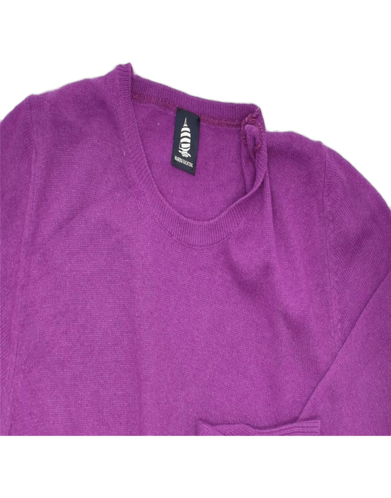 MARINA YACHTING Womens Crew Neck Jumper Sweater UK 16 Large Purple Viscose | Vintage | Thrift | Second-Hand | Used Clothing | Messina Hembry 