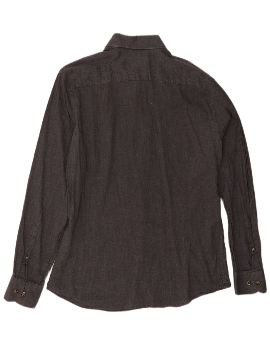 Hackett Mens Slim Fit Shirt Large Grey Cotton