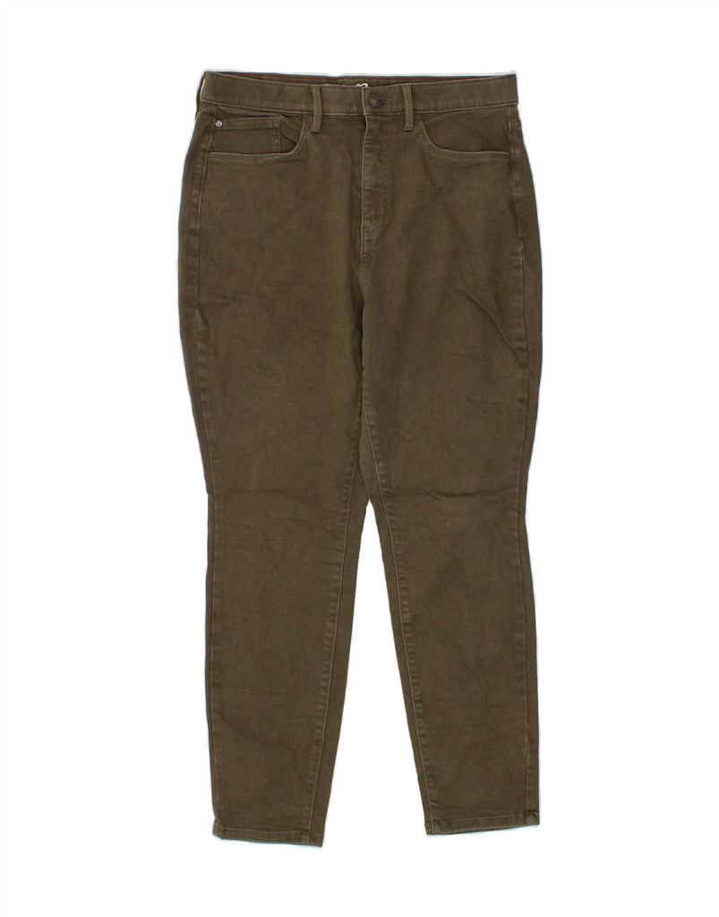 EDDIE BAUER Womens Slight Curve Skinny Jeans US 12 Large W30 L27 Khaki Vintage Eddie Bauer and Second-Hand Eddie Bauer from Messina Hembry 