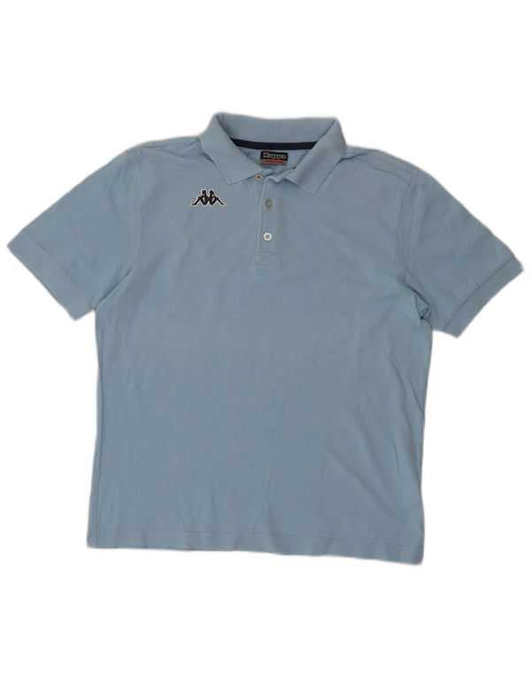 Kappa Mens Polo Shirt Medium Blue Cotton