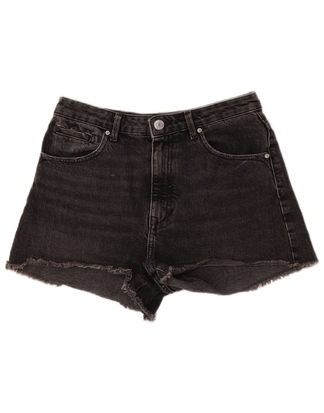 Zara Womens Denim Shorts EU 40 Medium W30 Black
