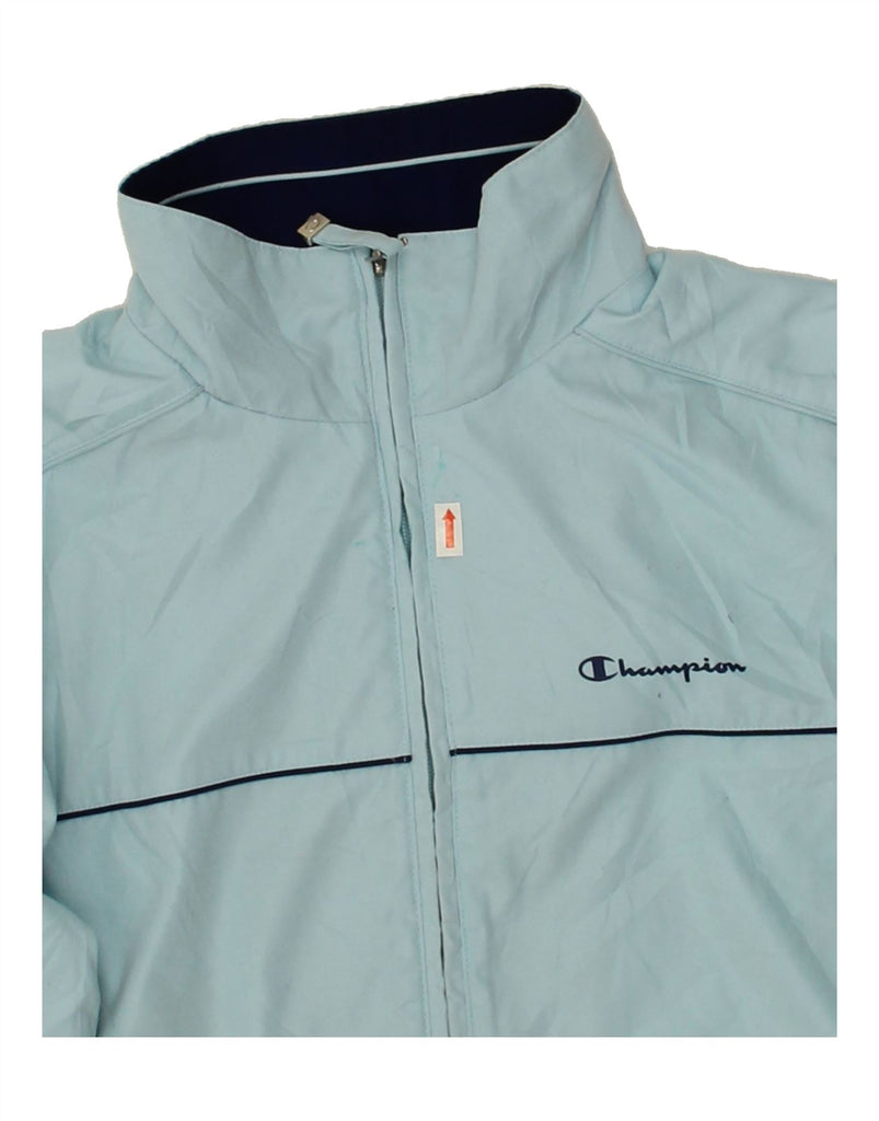 CHAMPION Womens Rain Jacket UK 14 Medium Blue Polyester Vintage Champion and Second-Hand Champion from Messina Hembry 