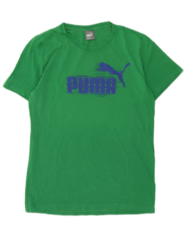 Puma Mens Graphic T-Shirt Top Medium Green