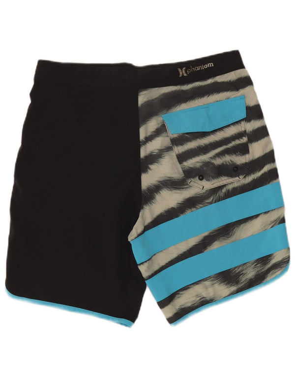 Hurley Mens Graphic Swimming Shorts Medium Black Striped