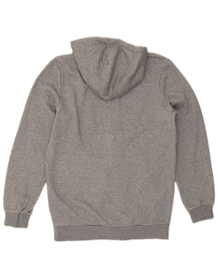 Puma Mens Zip Hoodie Sweater Small Grey Flecked Cotton
