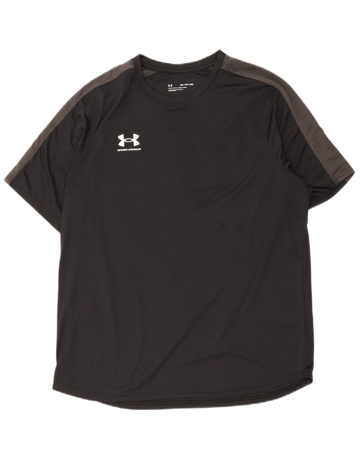 Under Armour Mens Fitted T-Shirt Top 2XL Black