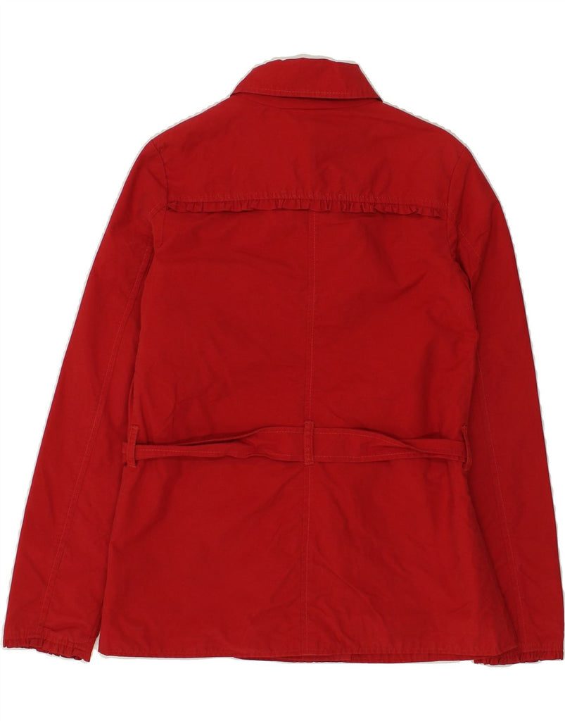 BENETTON Girls Double Breasted Coat 11-12 Years 2XL Red Cotton | Vintage Benetton | Thrift | Second-Hand Benetton | Used Clothing | Messina Hembry 